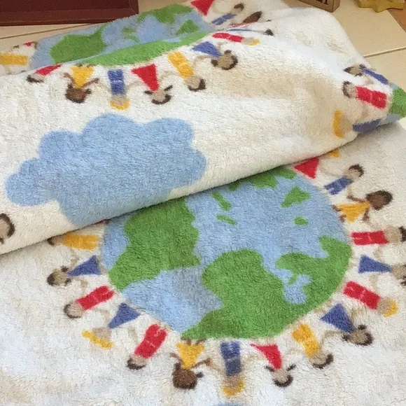 Hands Around the World Fleece Blanket - Picture 3 of 3